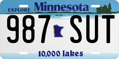 MN license plate 987SUT