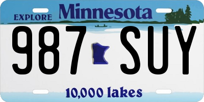 MN license plate 987SUY