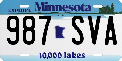 MN license plate 987SVA