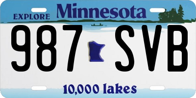 MN license plate 987SVB