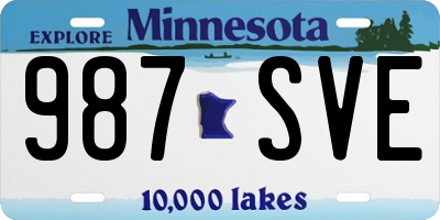MN license plate 987SVE