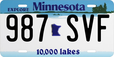 MN license plate 987SVF