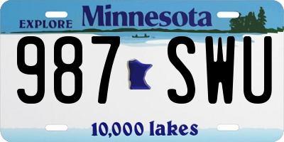 MN license plate 987SWU