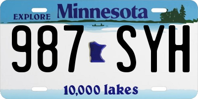 MN license plate 987SYH