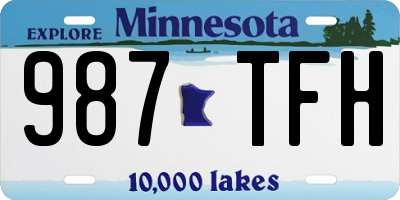 MN license plate 987TFH