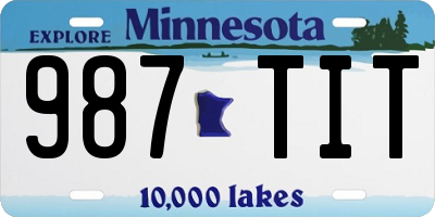MN license plate 987TIT