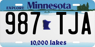 MN license plate 987TJA