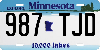 MN license plate 987TJD