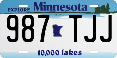 MN license plate 987TJJ