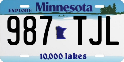 MN license plate 987TJL