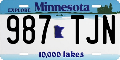 MN license plate 987TJN