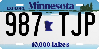 MN license plate 987TJP