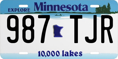 MN license plate 987TJR