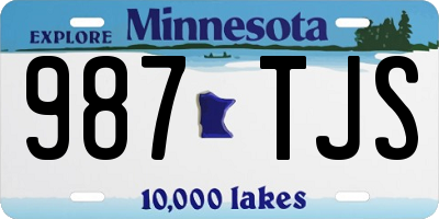 MN license plate 987TJS