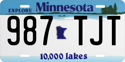 MN license plate 987TJT