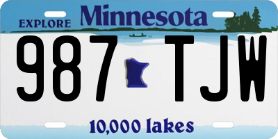 MN license plate 987TJW