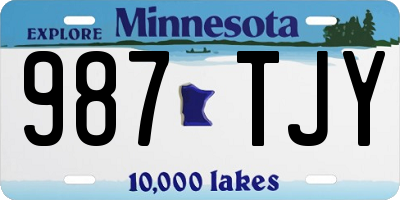 MN license plate 987TJY