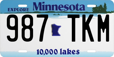 MN license plate 987TKM