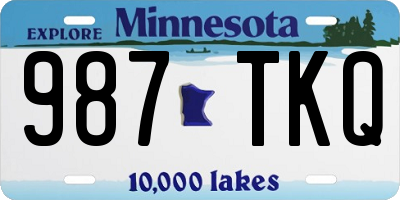 MN license plate 987TKQ