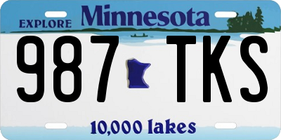 MN license plate 987TKS