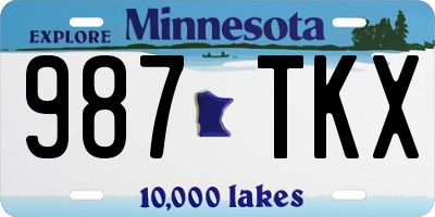 MN license plate 987TKX