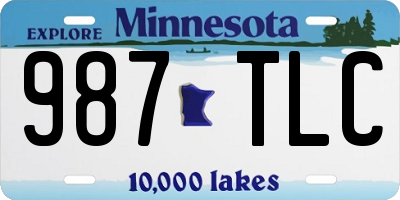MN license plate 987TLC