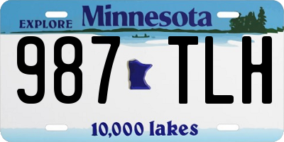MN license plate 987TLH