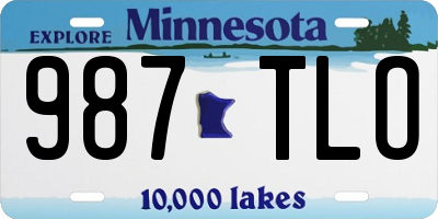 MN license plate 987TLO