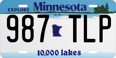 MN license plate 987TLP