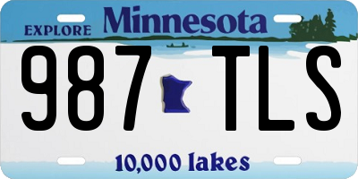 MN license plate 987TLS