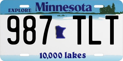 MN license plate 987TLT