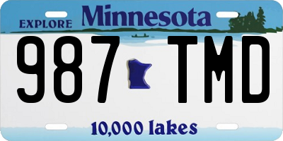 MN license plate 987TMD