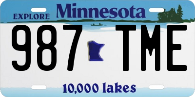 MN license plate 987TME