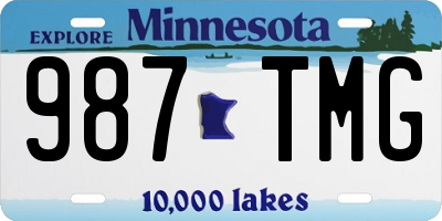 MN license plate 987TMG