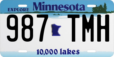 MN license plate 987TMH