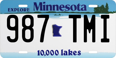 MN license plate 987TMI