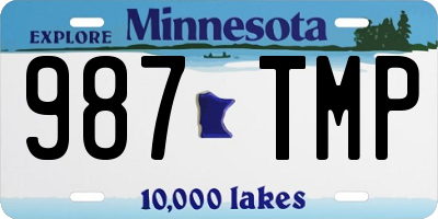 MN license plate 987TMP