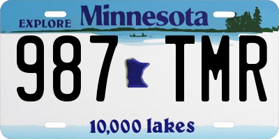 MN license plate 987TMR