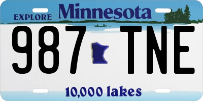 MN license plate 987TNE