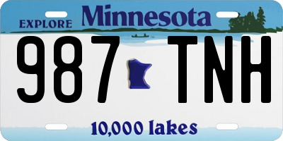 MN license plate 987TNH