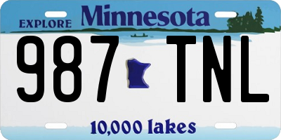 MN license plate 987TNL