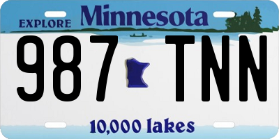 MN license plate 987TNN
