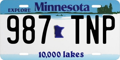 MN license plate 987TNP