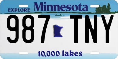 MN license plate 987TNY