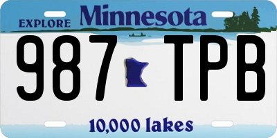 MN license plate 987TPB