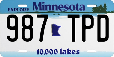 MN license plate 987TPD