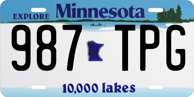 MN license plate 987TPG