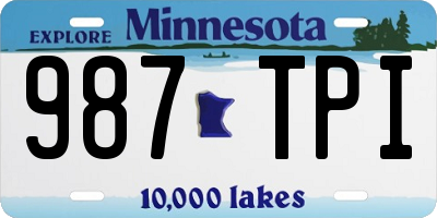 MN license plate 987TPI