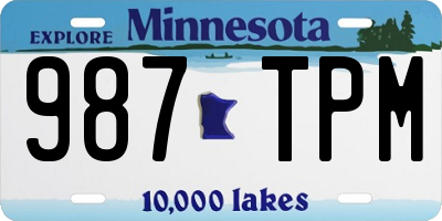 MN license plate 987TPM
