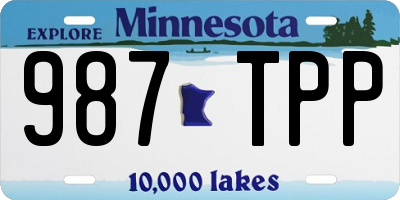MN license plate 987TPP
